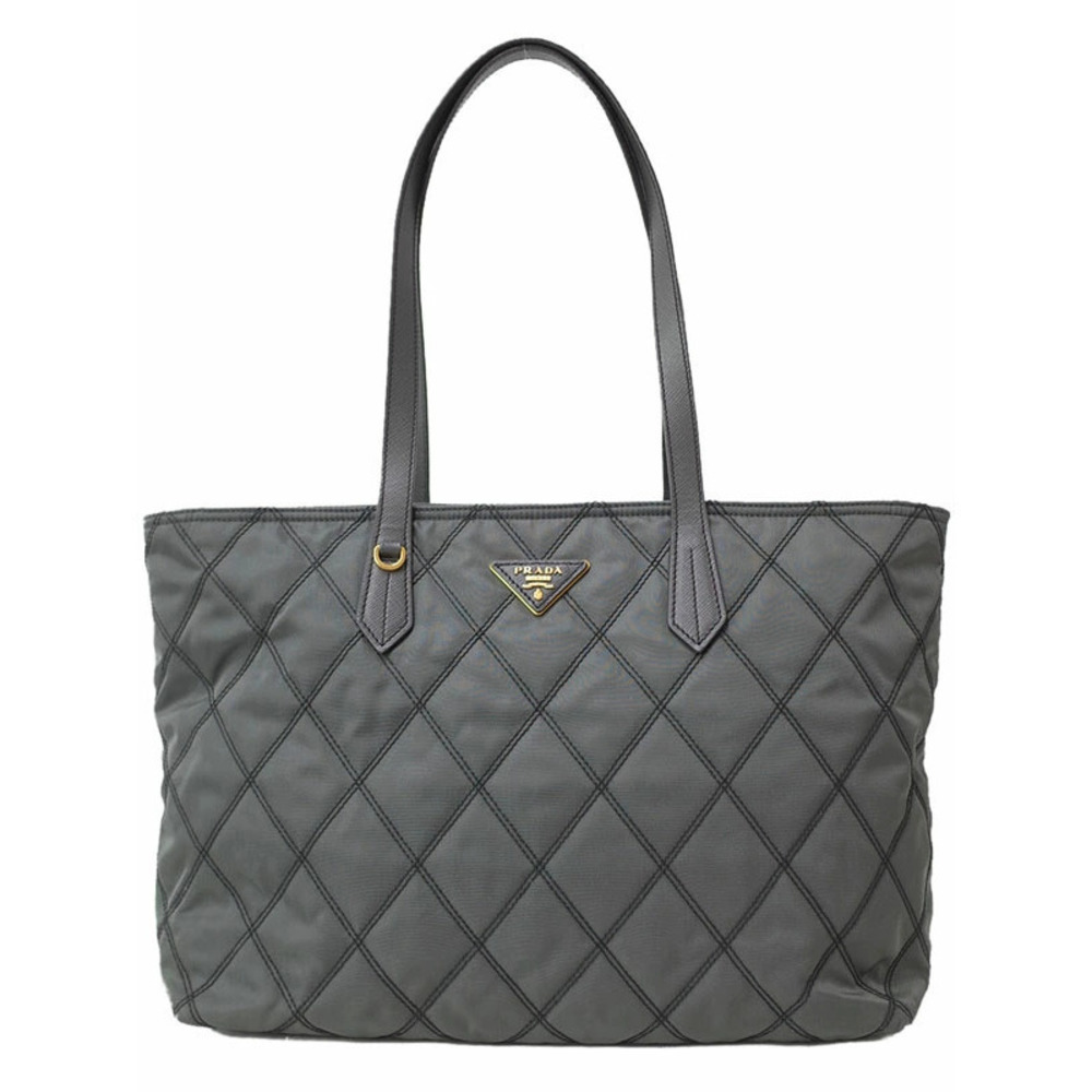 Prada Quilted Tessuto Crossbody Bag black